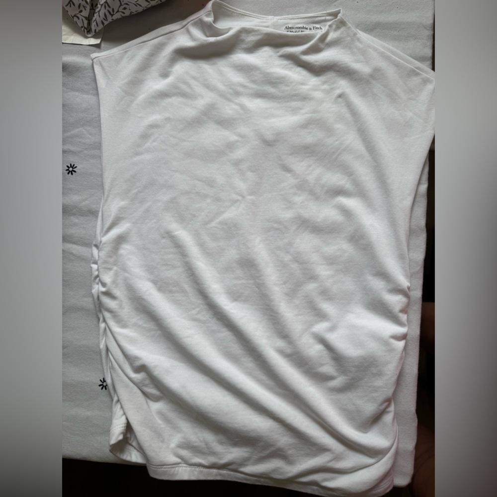 Abercrombie & Fitch White Modal Blend Top